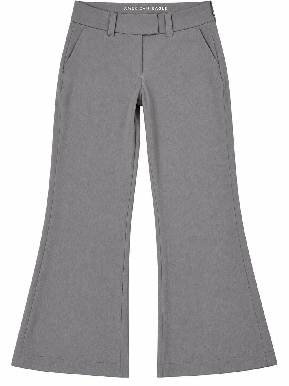 American Eagle Baggy Flare Trouser Gray Size 4 Short NWOT Stretch